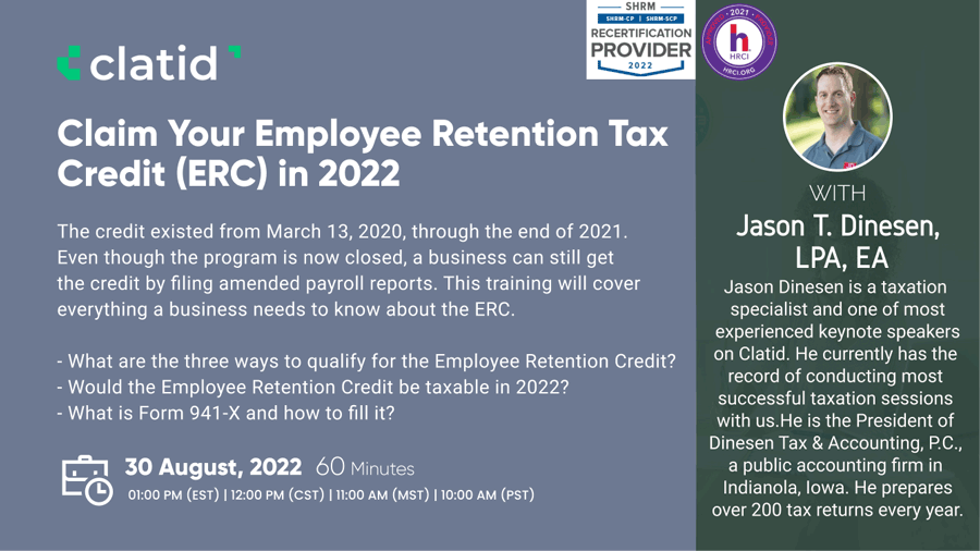 Claim Your Employee Retention Tax Credit ERC In 2022